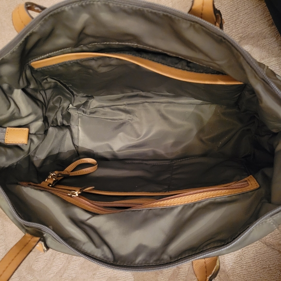 Michael Kors Olive Green Vinyl Tote Bag - Picture 2 of 7